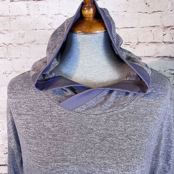 Mondetta Womens Luxury Hoodie Performance Pullover stretch Purple Gray Medium - Picture 2 of 9